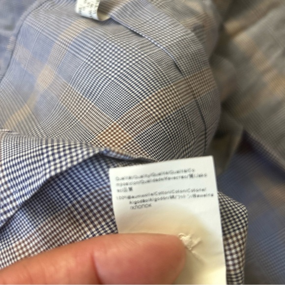 Boss By Hugo Boss Men’s  Plaid Dress Shirt Sz 16  (41) - Picture 8 of 9